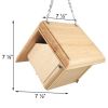 Hand Crafted Pine Wood Hanging Bird House for Carolina Wrens - Made in USA