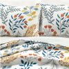 Full/Queen Botanical Bohemian Floral Lightweight 3 Piece Quilt Set