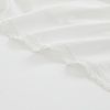 King Size 4 Piece 100-Percent Cotton Sheet Set in White with Lace Trim