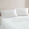 King Size 4 Piece 100-Percent Cotton Sheet Set in White with Lace Trim