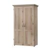 Drop Leaf Computer Desk Craft Table Armoire in Maple Wood Finish - Made in USA