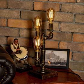 Shadow Steampunk Handmade Vintage Adjustable Pipe Lamp (Color: Bronze)